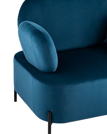 Кресло Кэнди с подлокотниками велюр синий - изображение 7