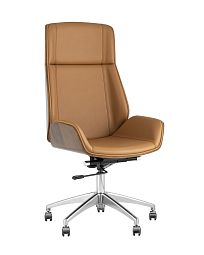 Кресло руководителя TopChairs Crown коричневое - изображение 1