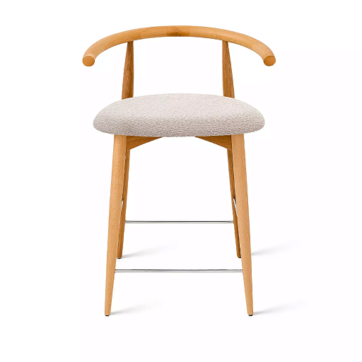 Полубарный стул Fabricius, бук натуральный, шенилл бежевый - изображение 2