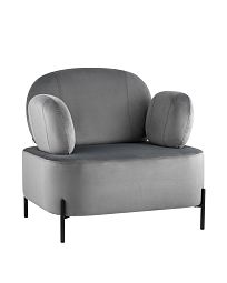 Кресло Кэнди с подлокотниками велюр серый - изображение 1