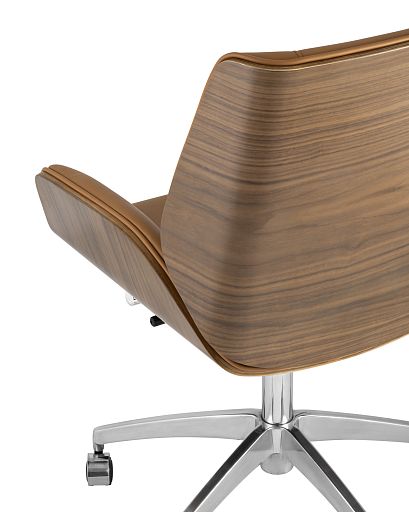 Кресло офисное TopChairs Crown коричневое - изображение 7