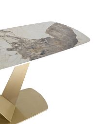 Стол обеденный Аврора 180*90 керамика светлая - изображение 3