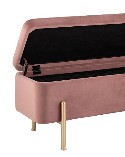 Банкетка Болейн с ящиком велюр розовый - изображение 3