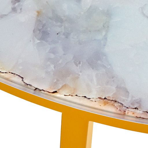 Набор кофейных столиков Tango бежевый мрамор с ножками матовое золото, 2шт - изображение 7