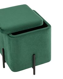 Пуф Грейс квардрат с ящиком велюр зелёный - изображение 4