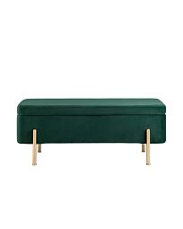 Банкетка Болейн с ящиком велюр зеленый - изображение 5