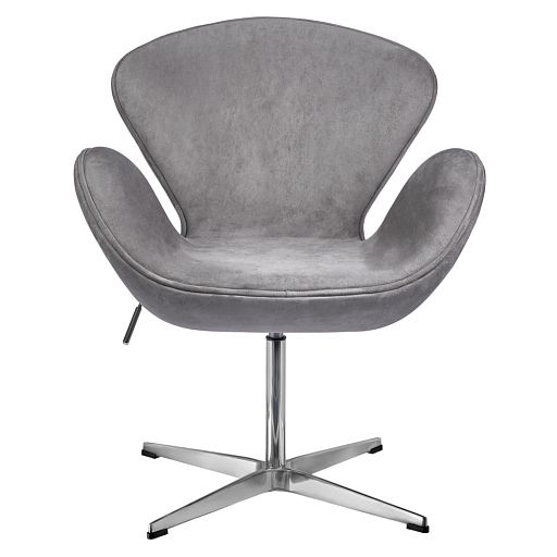 Кресло SWAN STYLE CHAIR серый, искусственная замша - изображение 4