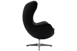 Кресло EGG STYLE чёрный, натуральная кожа - изображение 3