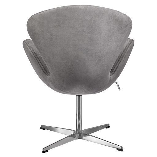 Кресло SWAN STYLE CHAIR серый, искусственная замша - изображение 3