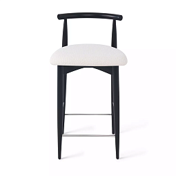 Полубарный стул Karl, бук натуральный черный, белый - изображение 2