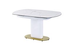 Стол обеденный раскладной Атриум MC22122DT, 140(200)х100х77 см, белый мрамор - изображение 4
