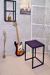 Стол в стиле лофт 35х35х59,6 см, МДФ, металл, цвет сливы - изображение 2
