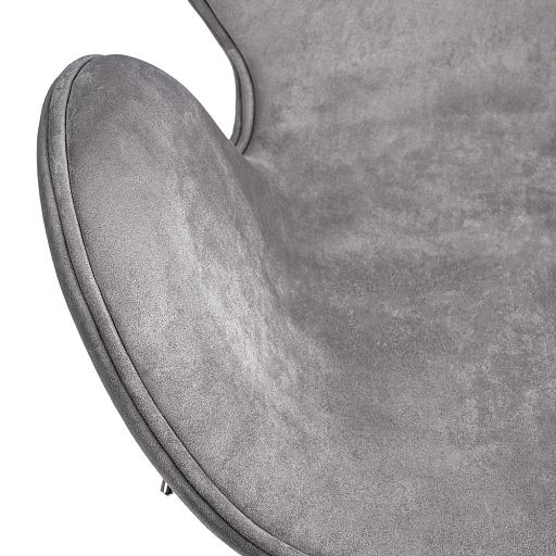 Кресло SWAN STYLE CHAIR серый, искусственная замша - изображение 7