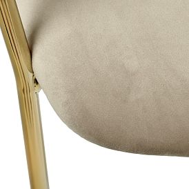 Стул полубарный Turin латте с золотыми ножками - изображение 7