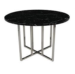 Стол обеденный Баррель F-1375, 110х110х75 см, черный мрамор - изображение 1