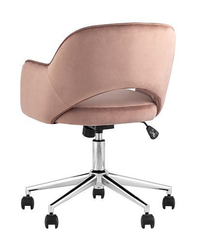 Кресло компьютерное Кларк велюр розовый - изображение 6