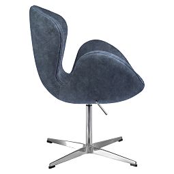 Кресло SWAN STYLE CHAIR тёмно-серый, искусственная замша - изображение 3