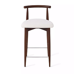 Полубарный стул Karl, бук натуральный коричневый, белый - изображение 2