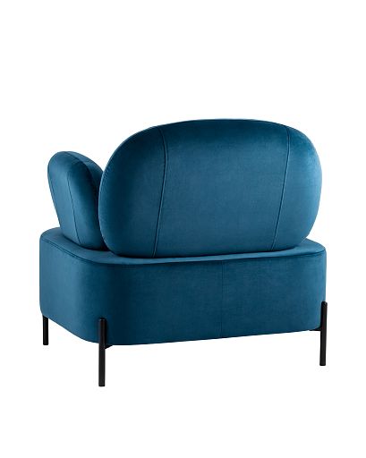 Кресло Кэнди с подлокотниками велюр синий - изображение 5