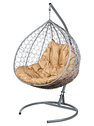 Двойное подвесное кресло FP 0274 Бежевая подушка - изображение 1