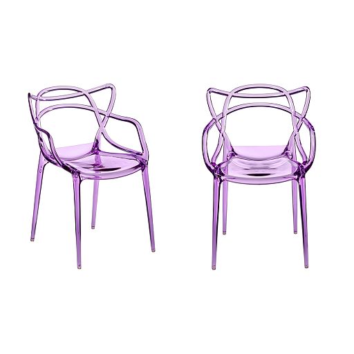 Комплект из 2-х стульев Masters прозрачный сиреневый - изображение 1