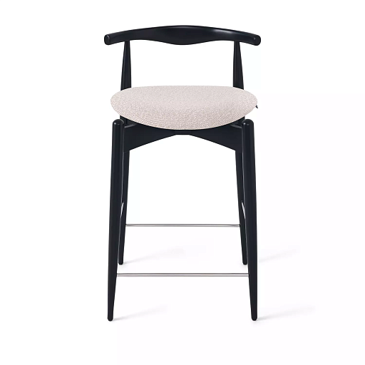 Полубарный стул Hans, бук натуральный черный, бежевый - изображение 1