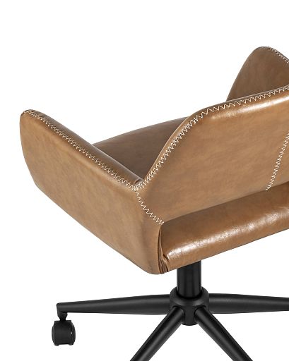 Кресло компьютерное Филиус экокожа коричневый - изображение 6