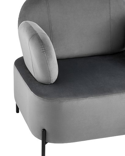 Кресло Кэнди с подлокотниками велюр серый - изображение 2