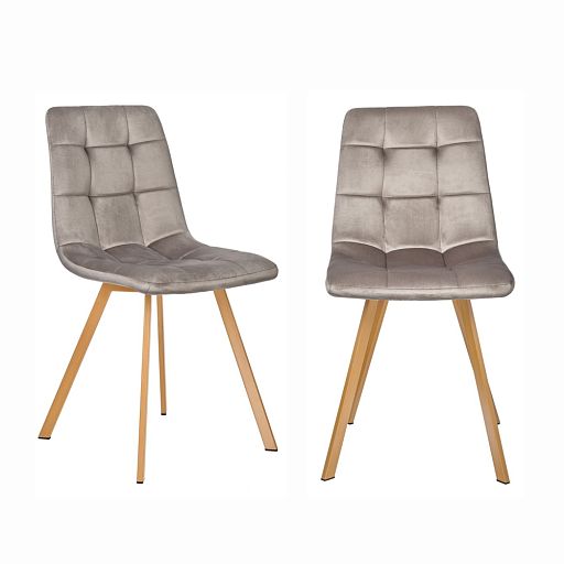 Комплект из 2-х стульев Easy латте с ножками под дерево - изображение 1