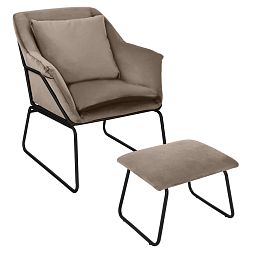 Комплект кресло ALEX и оттоманка ALEX латте - изображение 2