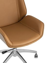 Кресло офисное TopChairs Crown коричневое - изображение 2