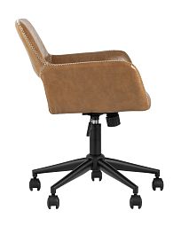 Кресло компьютерное Филиус экокожа коричневый - изображение 3