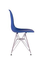 Стул Eames синий с металлическими ножками - изображение 3